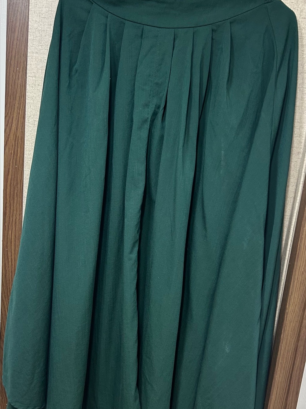 Blu Pepper Forest Green Maxi Skirt with Elastic Waist